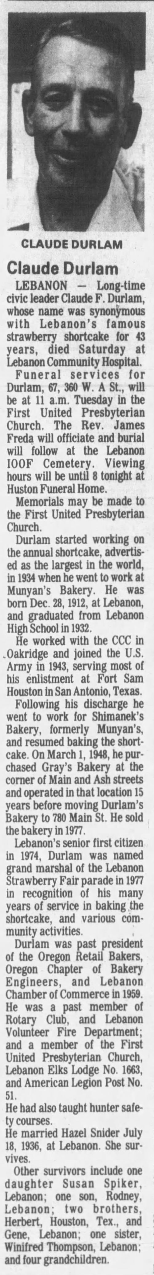 Clipping from Albany Democrat-Herald
